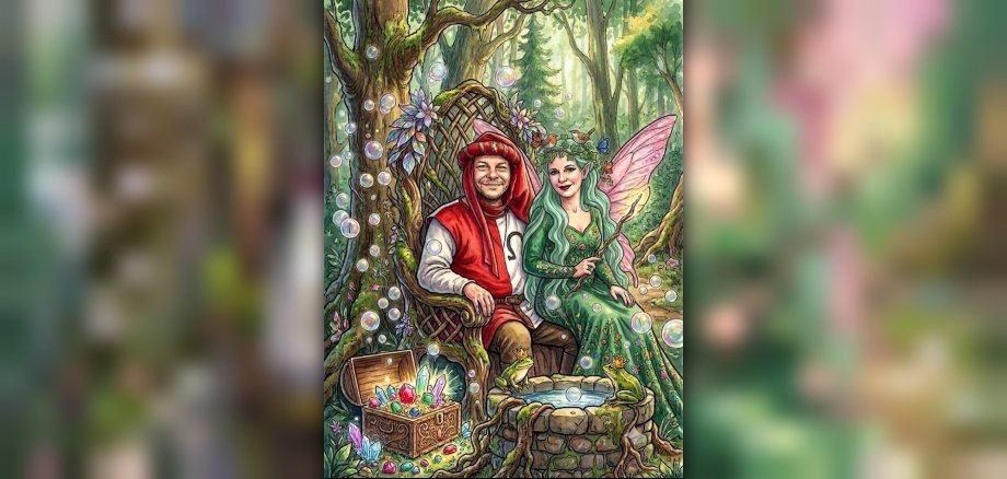 Zu sehen ist ein KI-Bild zu Fantasiewelten in Schloß Katzenelnbogen