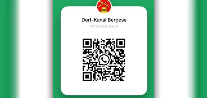Zu sehen ist der QR Code zum WhatsApp Kanal der Ortsgemeinde Berghausen Zu sehen ist der QR Code zum WhatsApp Kanal der Ortsgemeinde Berghausen