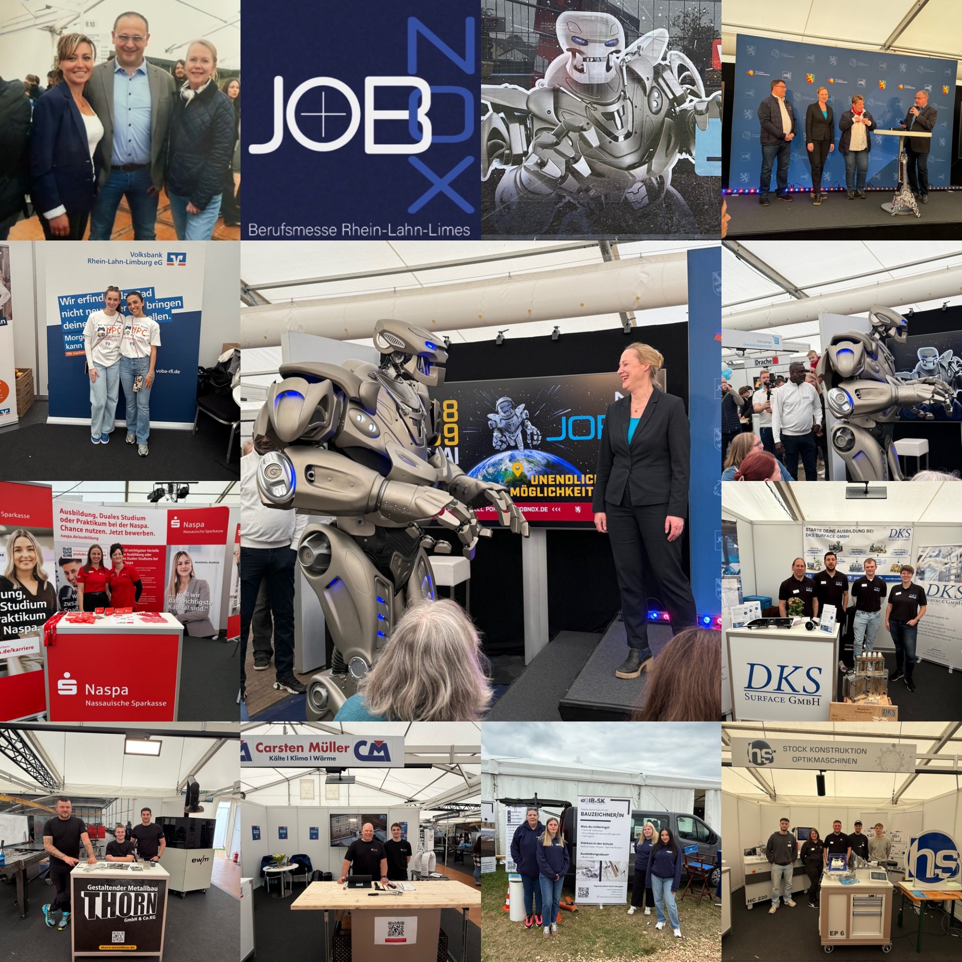 Zu sehen ist eine Bild-Collage zur JOBNOX Berufsmesse 2026