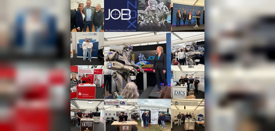 Zu sehen ist eine Bild-Collage zur JOBNOX Berufsmesse 2026