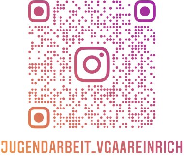 zu sehen ist ein QRCode, der zur Instagramseite der Jugendarbeit führt