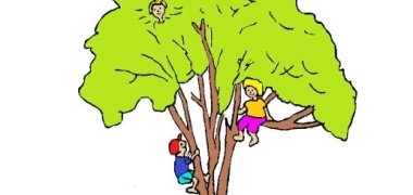 Zu sehen ist das Logo der evangelischen Kindertagesstätte Katzenelnbogen