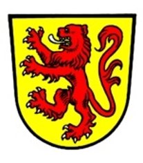 Zu sehen ist das Wappen der Stadt Katzenelnbogen