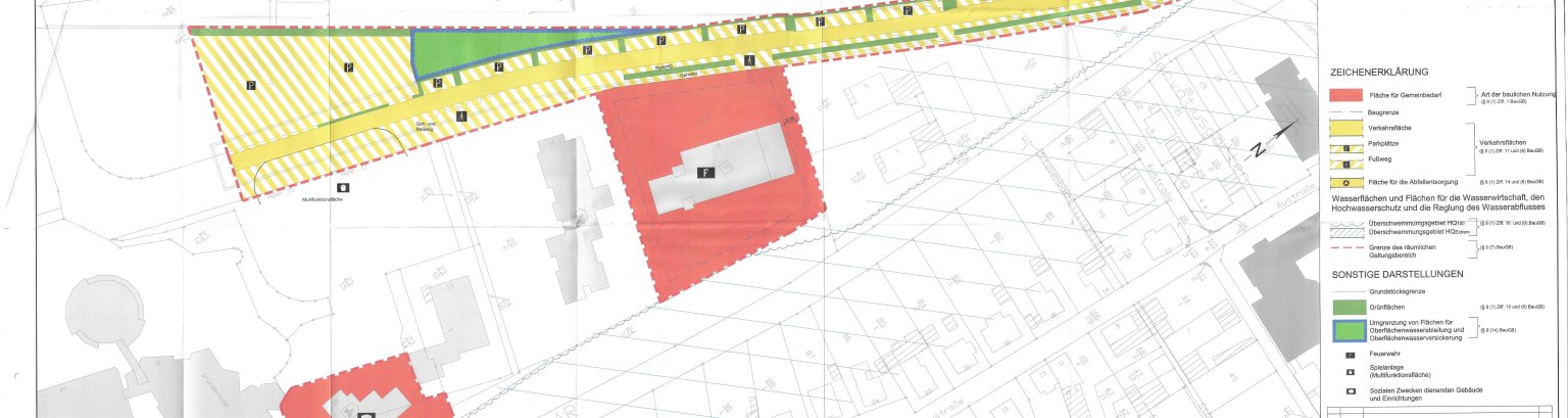 Hier sieht man die 3. Änderung des Bebauungsplanes Schul- und Sportzentrum in Hahnstätten.