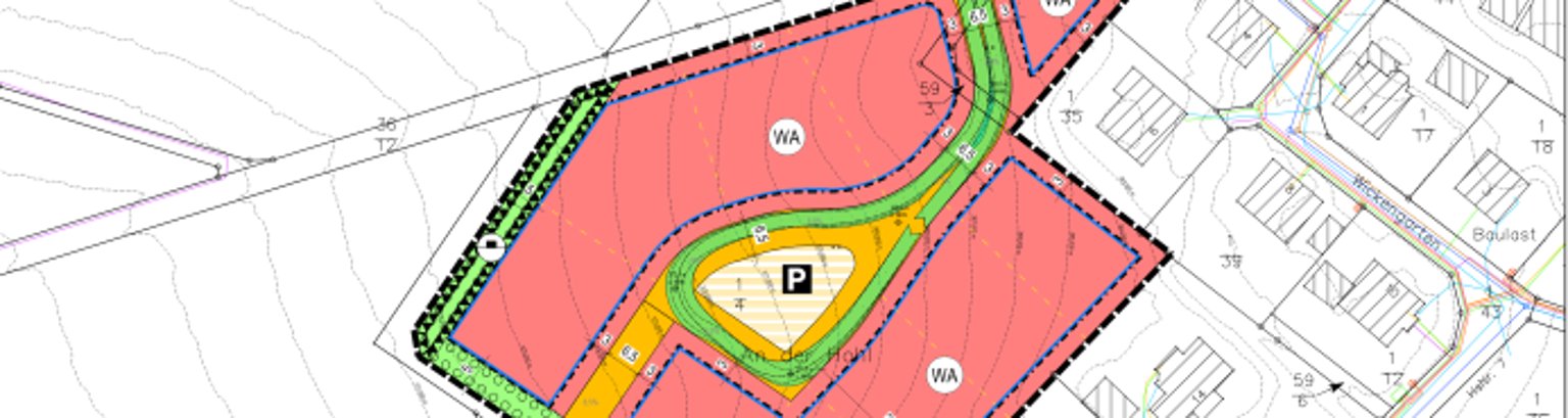 Hier sieht man den Plankartenentwurf für "Am Tripp II"